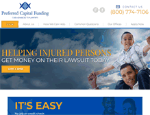 Tablet Screenshot of preferredcapitalfunding.com